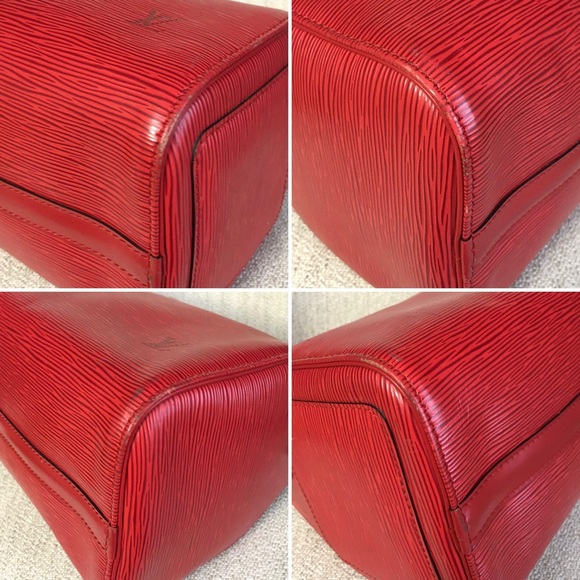 Authentic Louis Vuitton Speedy 25 bag red leather - Picture 14 of 16
